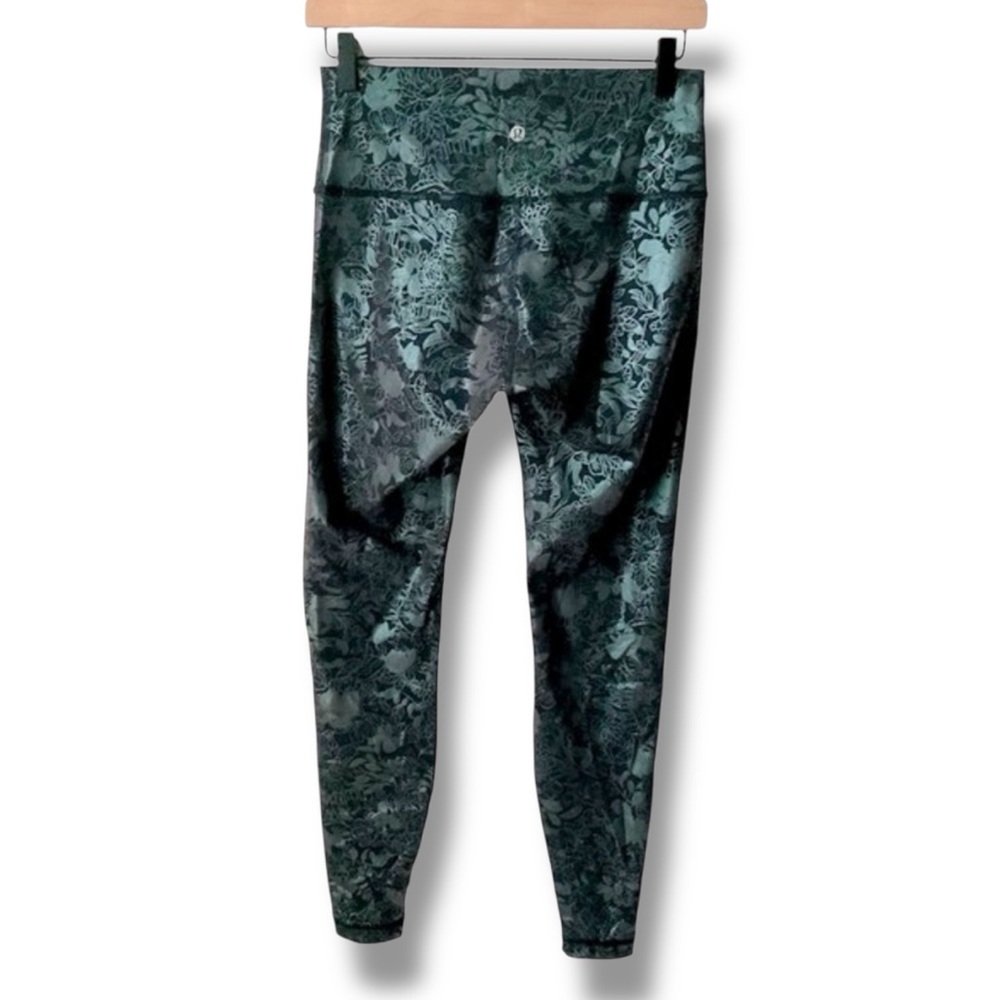 LULULEMON Leggings Wunder Train HR Tight 28” Foil Flourish Black Iridescent 8 - Picture 3 of 12